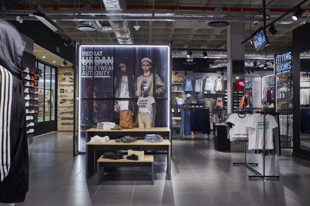 Inside view of Sportscene store